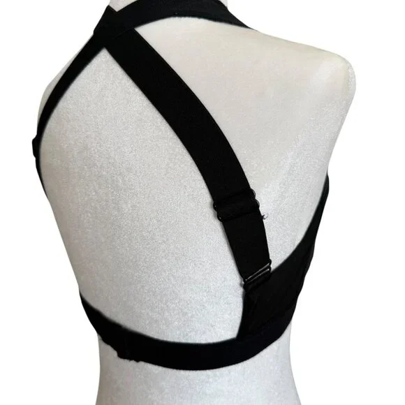 MICHI BRA BLACK M FELINE SPORTS BRA CUTOUT SEXY - Picture 8 of 12